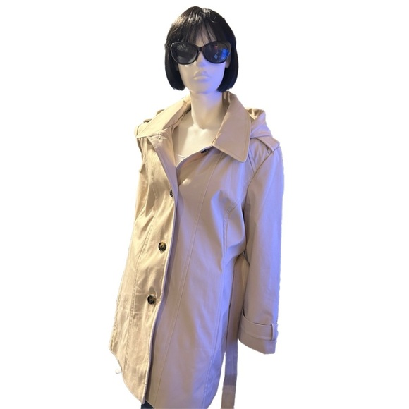 London Fog Hooded Trench Coat, NWOT, Size XXL - Picture 2 of 4